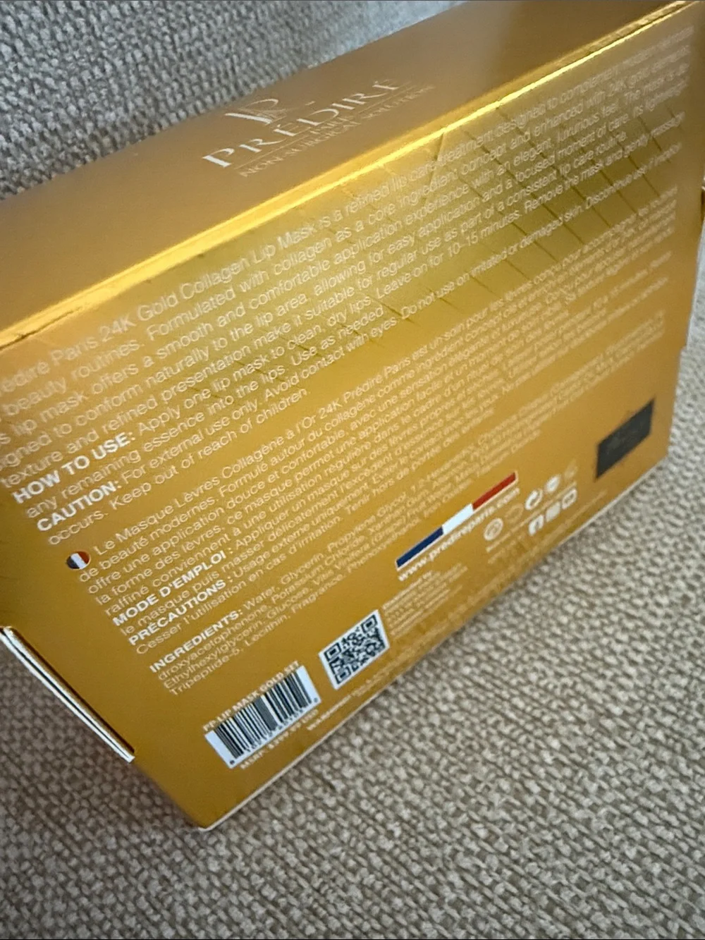 Predire 24K Gold Collagen Lip Mask Patched 10 piece set New